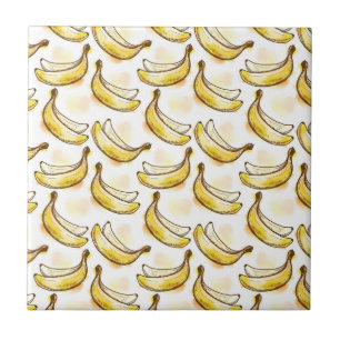 Azulejo De Cerâmica Teste padrão com banana