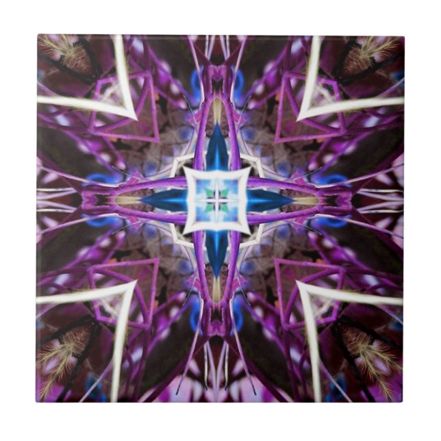 Azulejo De Cerâmica Teste padrão cor-de-rosa (Frente)