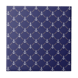 Azulejo De Cerâmica Teste padrão da âncora