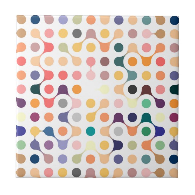 Azulejo De Cerâmica Teste padrão da estrutura molecular (Frente)