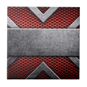 Azulejo De Cerâmica Teste padrão da placa de metal