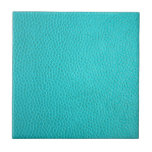 Azulejo De Cerâmica Teste padrão da textura do couro do azul de<br><div class="desc">Teste padrão da textura do couro do azul de turquesa. Presente perfeito para aqueles que procuram algo simples e moderno.</div>