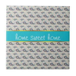 Azulejo De Cerâmica Teste padrão de Champagne Paisley