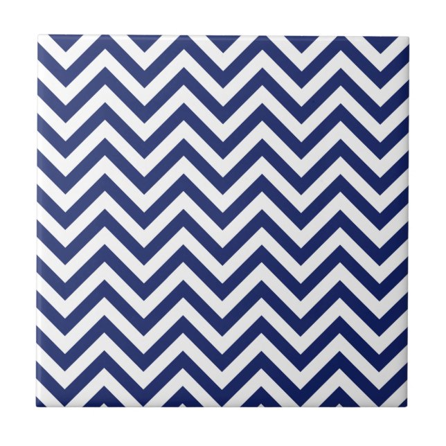 Azulejo De Cerâmica Teste padrão de Chevron das listras do ziguezague (Frente)
