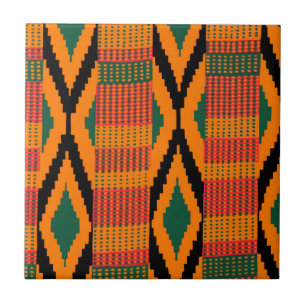 Azulejo De Cerâmica Teste padrão de Kente