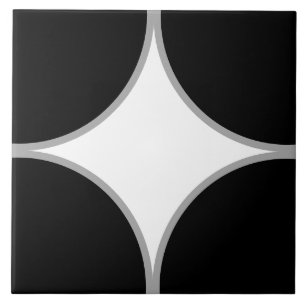 Azulejo De Cerâmica Teste padrão de um quarto preto e cinzento e