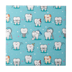 Azulejo De Cerâmica Teste padrão dental bonito