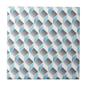 Azulejo De Cerâmica teste padrão do cubo 3d - design geométrico - se