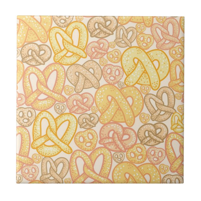 Azulejo De Cerâmica Teste padrão do pretzel (Frente)