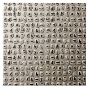 Azulejo De Cerâmica Teste padrão egípcio das pedras dos Hieroglyphic