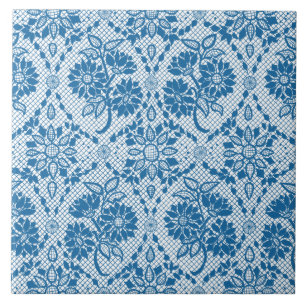 Azulejo De Cerâmica Teste padrão floral feito sob encomenda do laço do