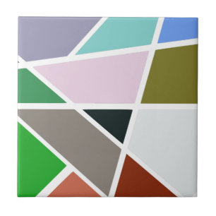 Azulejo De Cerâmica Teste padrão geométrico abstrato - meio século,
