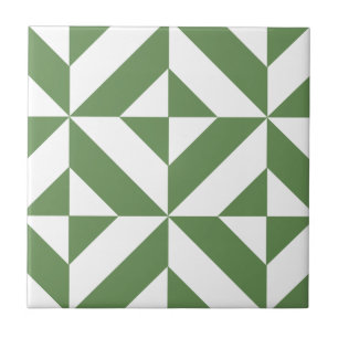 Azulejo De Cerâmica Teste padrão geométrico escuro do cubo de Deco d