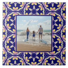 Azulejo De Cerâmica Teste padrão mediterrâneo espanhol do estilo da