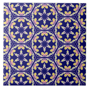 Azulejo De Cerâmica Teste padrão mediterrâneo espanhol do estilo do