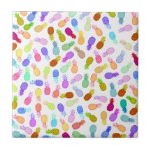 Teste padrão moderno colorido do abacaxi da