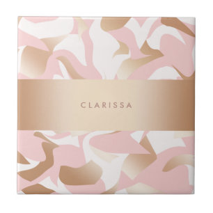 Azulejo De Cerâmica Teste padrão moderno elegante do abstrato do