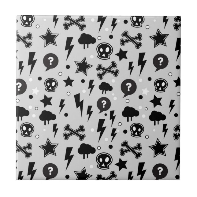 Azulejo De Cerâmica Teste padrão na moda (Frente)