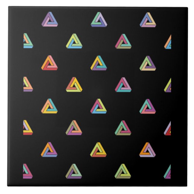 Azulejo De Cerâmica Teste padrão ostentoso de Penrose (Frente)