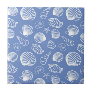Azulejo De Cerâmica Teste padrão Sassy do Seashell