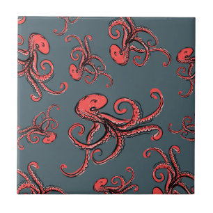 Azulejo De Cerâmica Teste padrão Sneaky do polvo