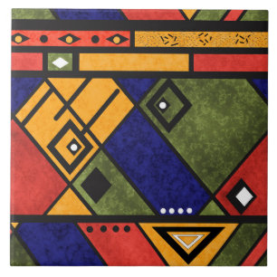 Azulejo De Cerâmica Teste padrão tradicional da textura do ethno
