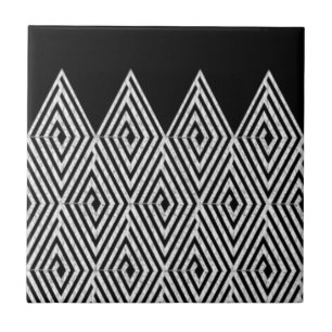 Azulejo De Cerâmica Teste padrão tribal de Chevron do diamante do