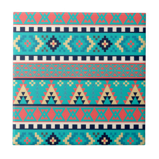 Azulejo De Cerâmica Teste padrão tribal geométrico dos picos de