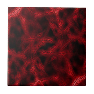 Azulejo De Cerâmica Teste padrão vermelho da fantasia