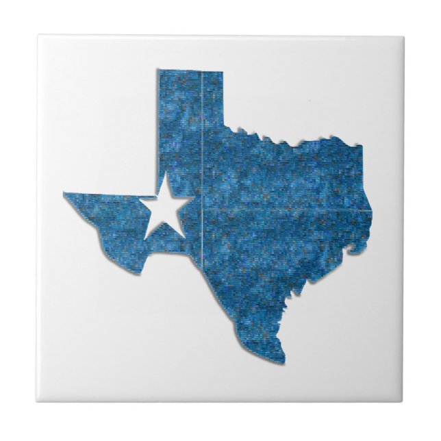 Azulejo De Cerâmica Texas blue tile (Frente)