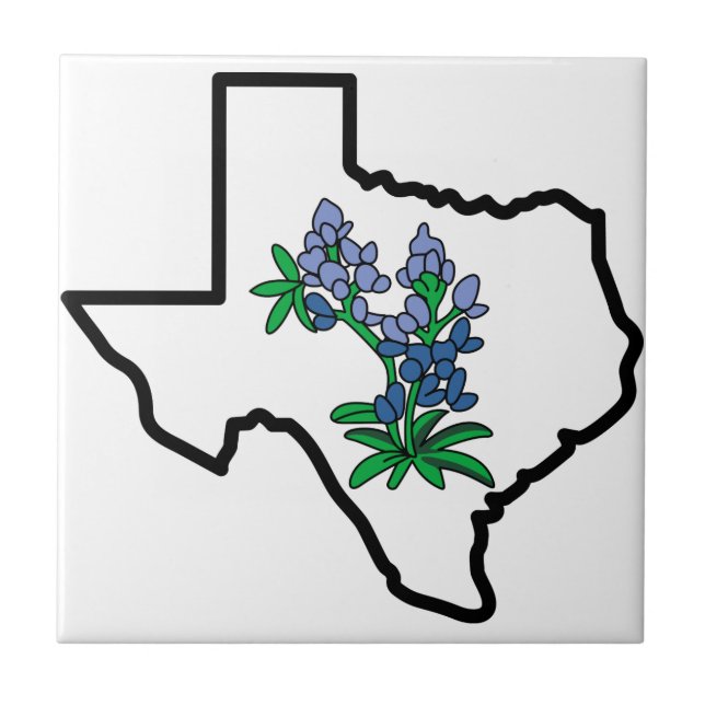 Azulejo De Cerâmica Texas Bluebonnets (Frente)