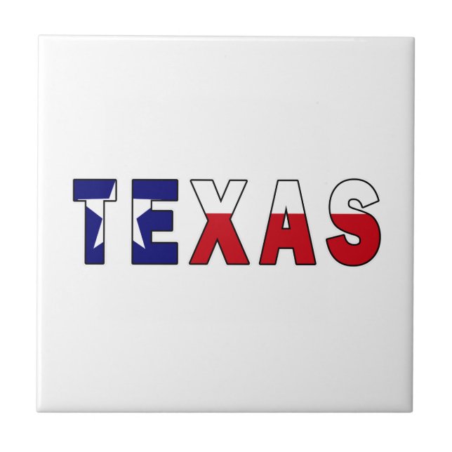Azulejo De Cerâmica Texas Flag (Frente)