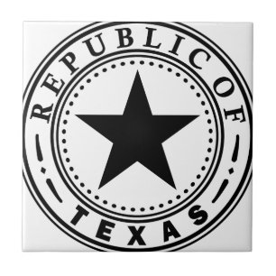 Azulejo De Cerâmica Texas (república do selo de Texas)