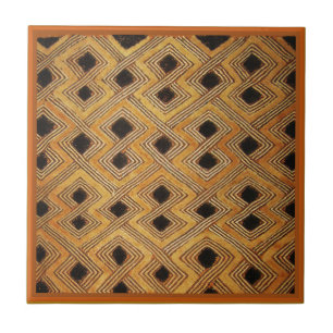 Azulejo De Cerâmica Têxtil Africano do Zaire Congo Kuba