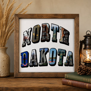 Azulejo De Cerâmica Texto da imagem de North Dakota