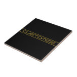Azulejo De Cerâmica Texto Dourado e faixas de linha modernas editáveis<br><div class="desc">Design moderno editável,  personalize como quiser!</div>