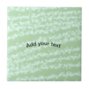Azulejo De Cerâmica texto nome brilho glitter pastel verde boho retrô