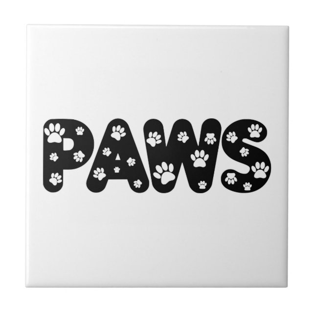 Azulejo De Cerâmica Texto Personalizado de Páginas de Cães (Frente)