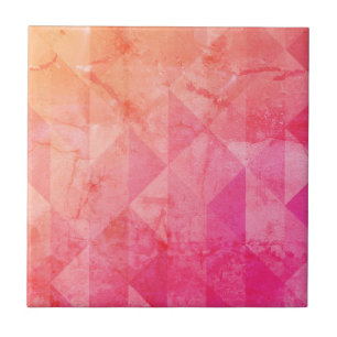 Azulejo De Cerâmica Texto personalizado do nome cor laranja rosa cor l