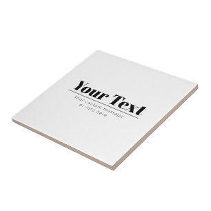 Azulejo De Cerâmica Texto Retromoderno da na moda   Preto & Branco