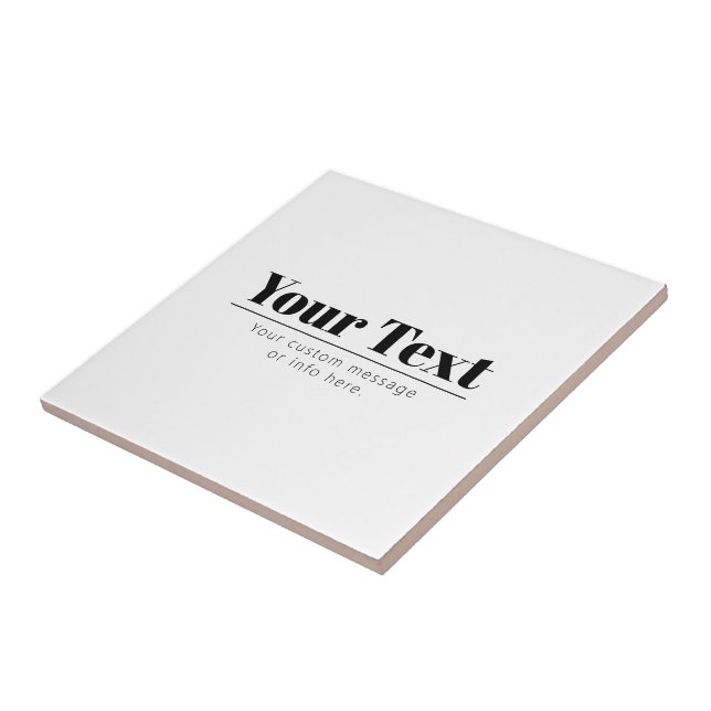 Azulejo De Cerâmica Texto Retromoderno da na moda | Preto & Branco (Lateral)