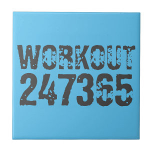 Azulejo De Cerâmica Texto vestido e arranhado Workout 247365 azul
