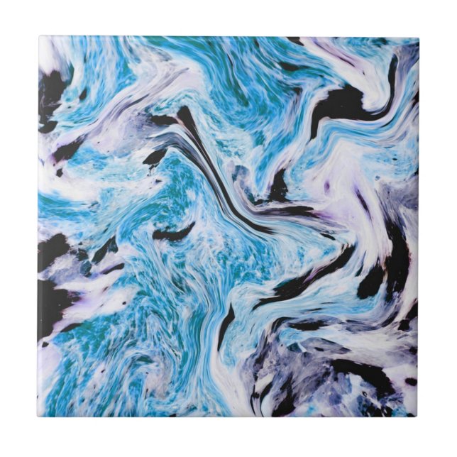 Azulejo De Cerâmica Textura Azul de Mármore (Frente)