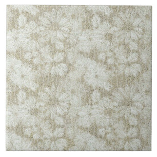 Azulejo De Cerâmica Textura Cremosa de Veludo Floral Margarida
