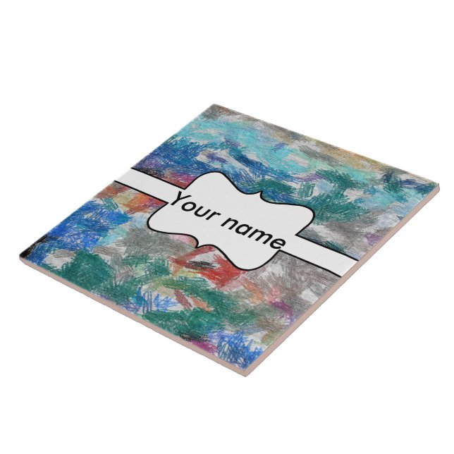 Azulejo De Cerâmica Textura de Crayons (Lateral)