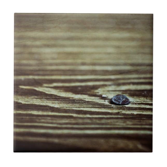 Azulejo De Cerâmica Textura de grãos de madeira por Shirley Taylor (Frente)