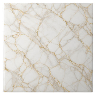 Azulejo De Cerâmica Textura de Luxo Sem Costura Mármore Branco Dourado