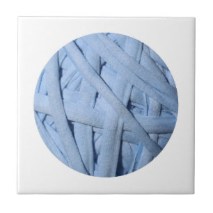 Azulejo De Cerâmica Textura de material de algodão azul 