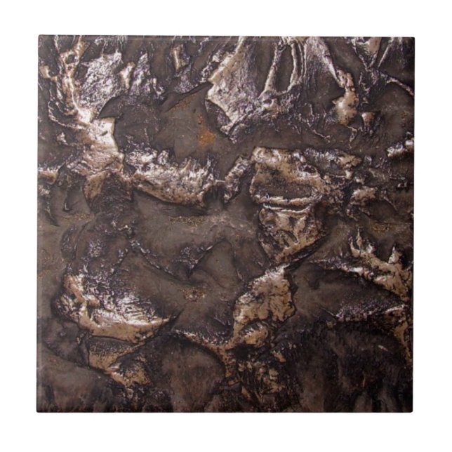 Azulejo De Cerâmica Textura de pedra de bronze falsificada (Frente)