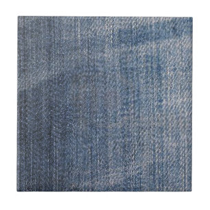 Azulejo De Cerâmica textura do tecido dos jeans de denim azul